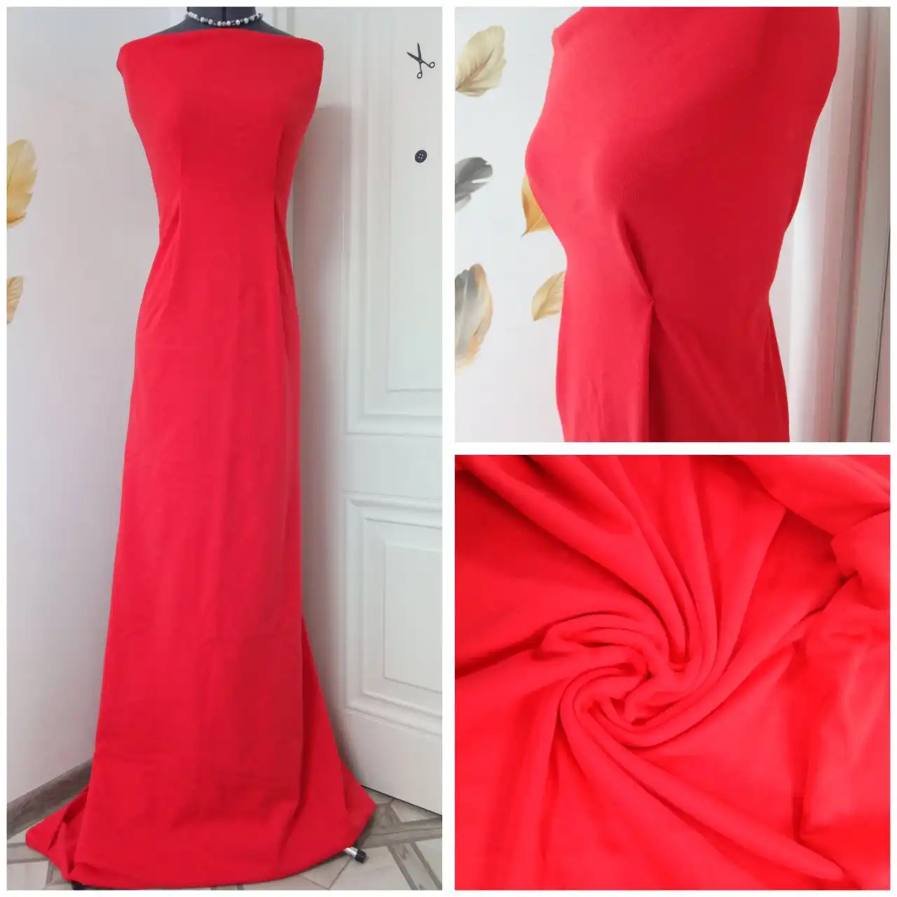 Рибана коралловый - Ткани (Барахолка) в Пролетарск