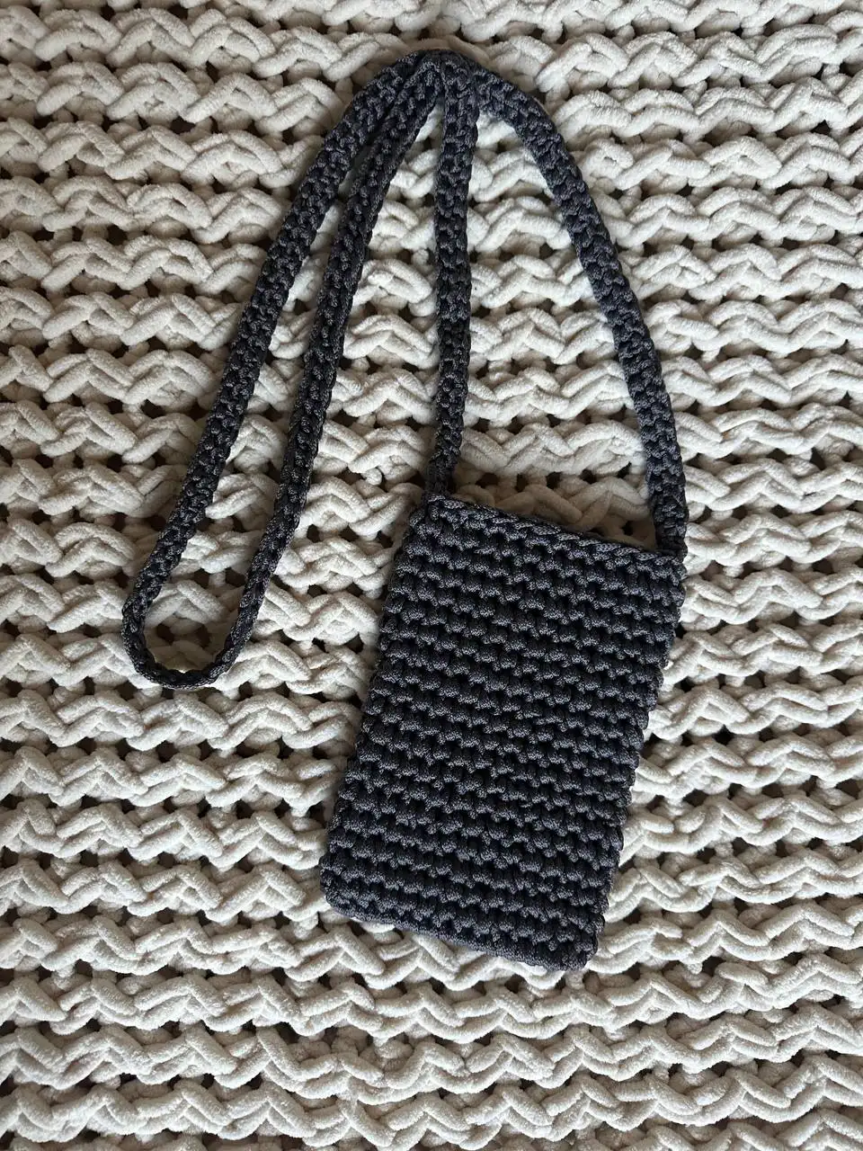 Вязанная сумка через плечо из шнуров - Сумки (Одежда) в Ростов-на-Дону