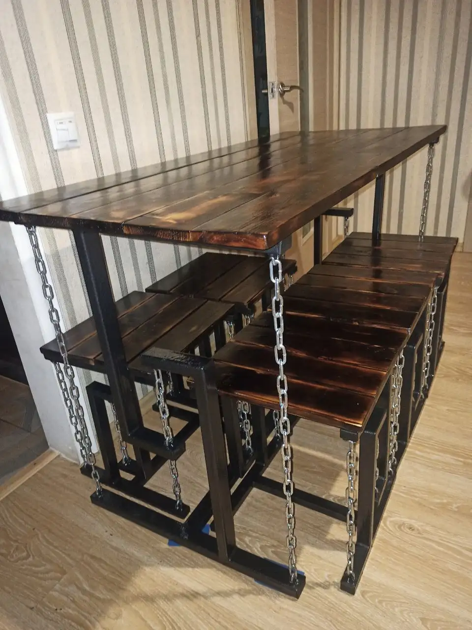 Комплект стол и 6 стульев на цепях (тенсегрити) - Мебель (Для дома и дачи) в Батайск