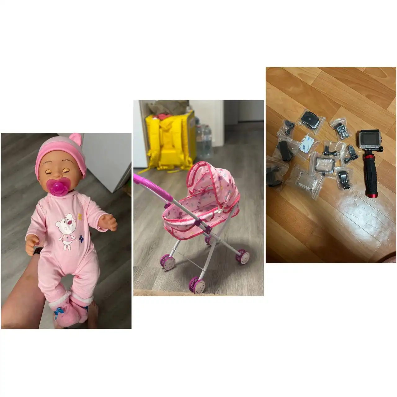 Продажа куклы Амели с коляской и камеры SJCAM SJ4000