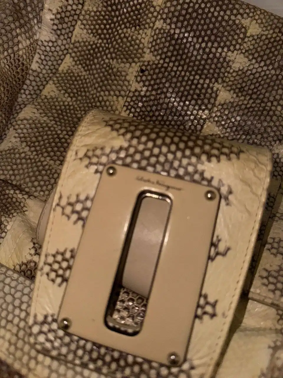 Сумка Ferragamo из кожи питона