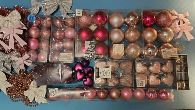 Набор ёлочных игрушек в розовом и фиолетовом цвете - частное объявление в Санкт-Петербург