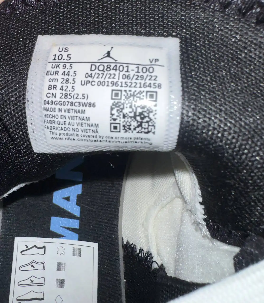 Кроссовки Air Jordan Stay Loyal 2 'White Black Blue' размер 44,5