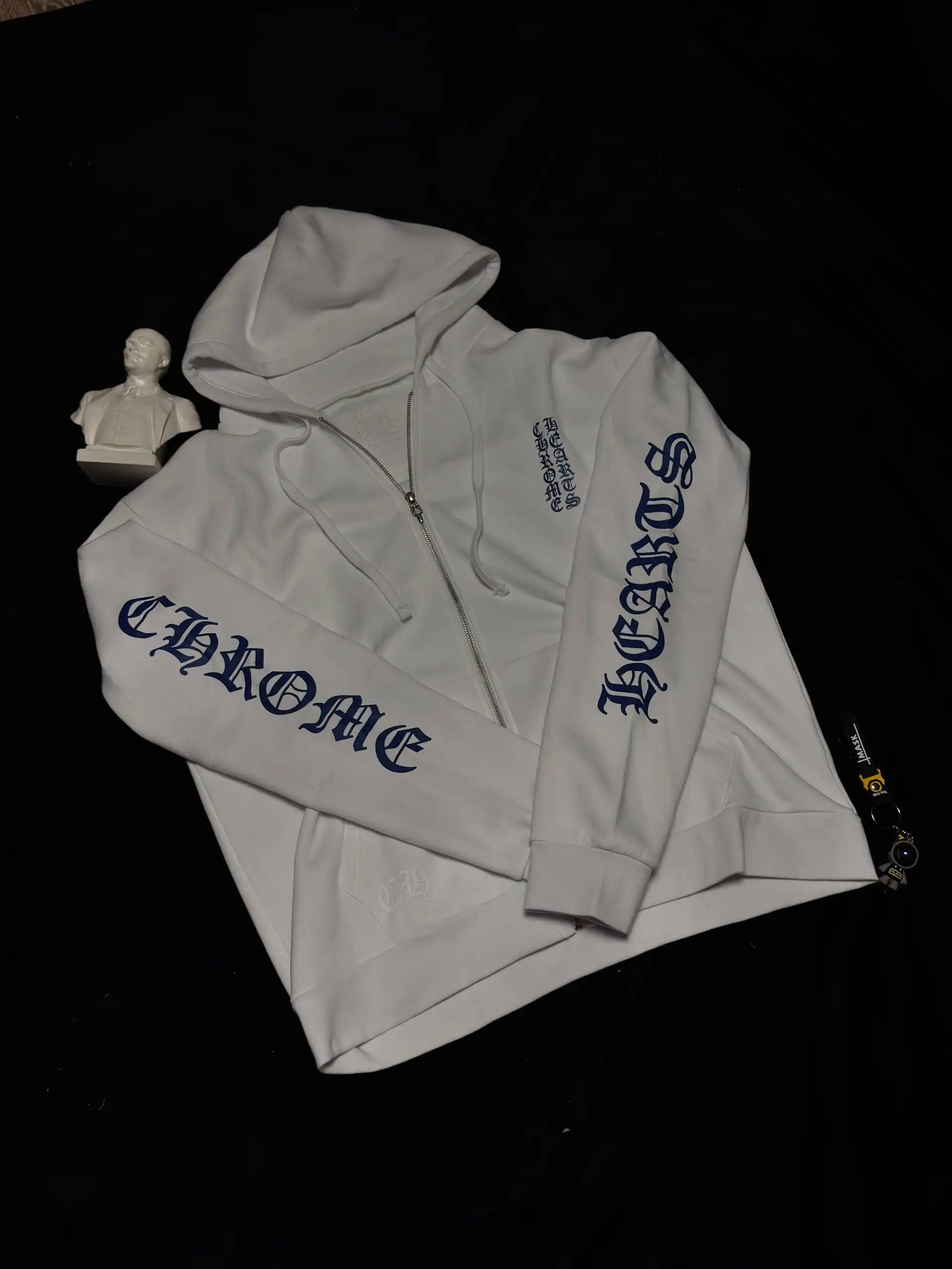 Zip-худи Chrome Hearts White (белое)