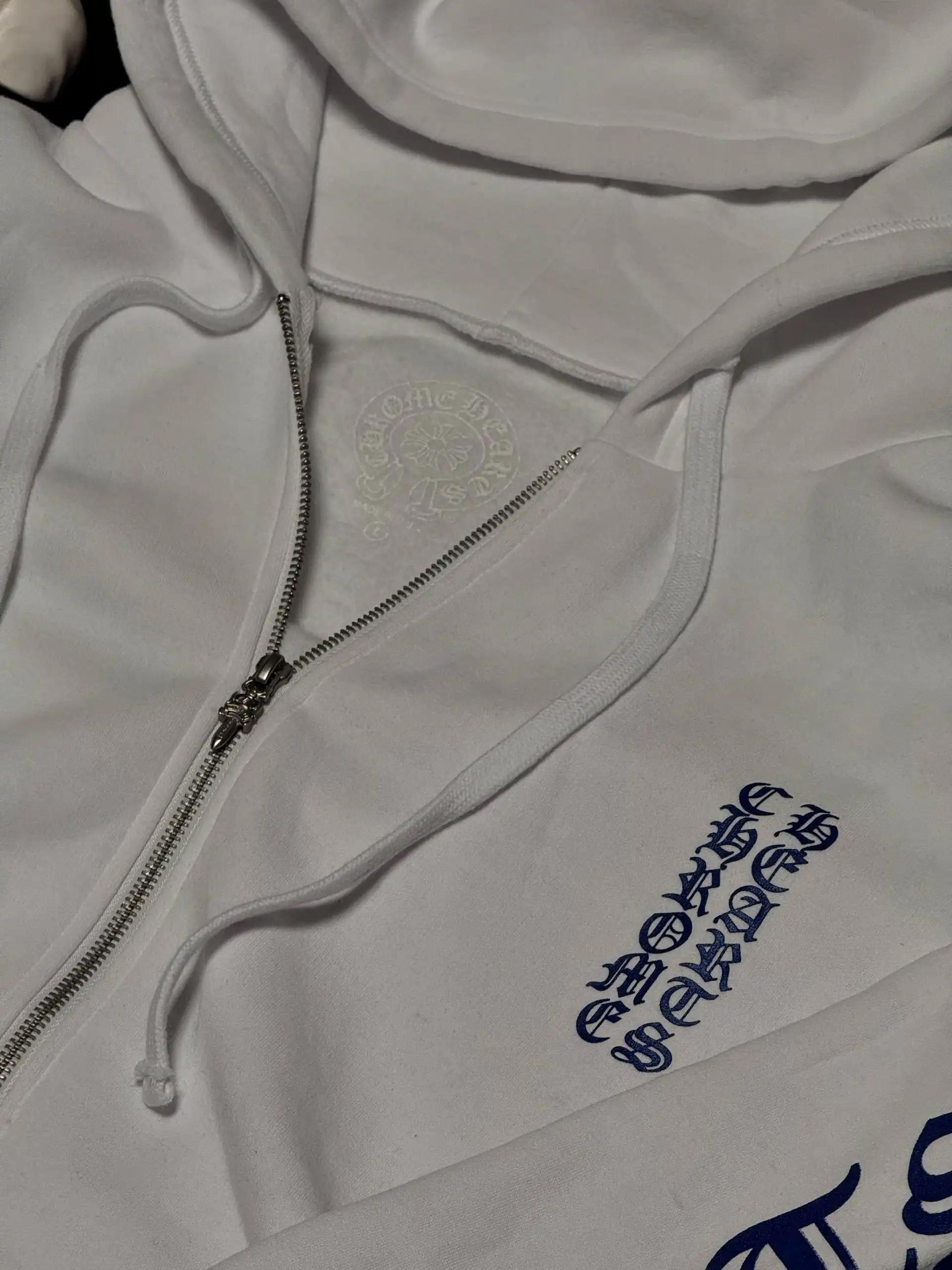 Zip-худи Chrome Hearts White (белое)