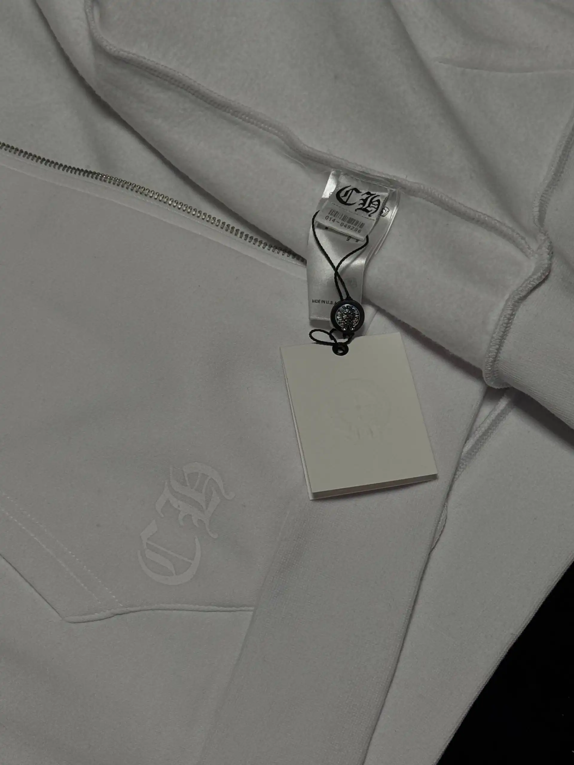 Zip-худи Chrome Hearts White (белое)