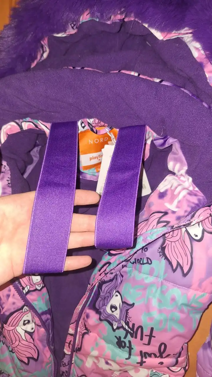 Комбинезон PlayToday фиолетово-розового цвета с единорогами - Детская одежда (Одежда) в Санкт-Петербург