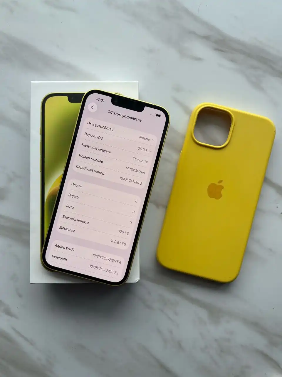 iPhone 14 Yellow 128GB в идеальном состоянии - Смартфоны (Электроника) в Санкт-Петербург