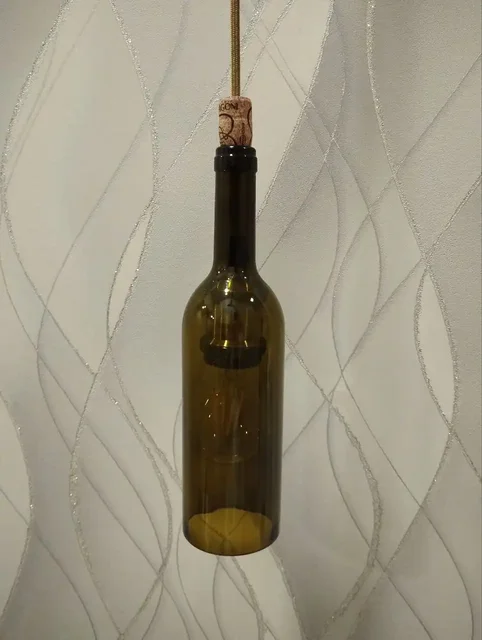 Подвесной светильник ручной работы из винной бутылки - Барахолка в Санкт-Петербург