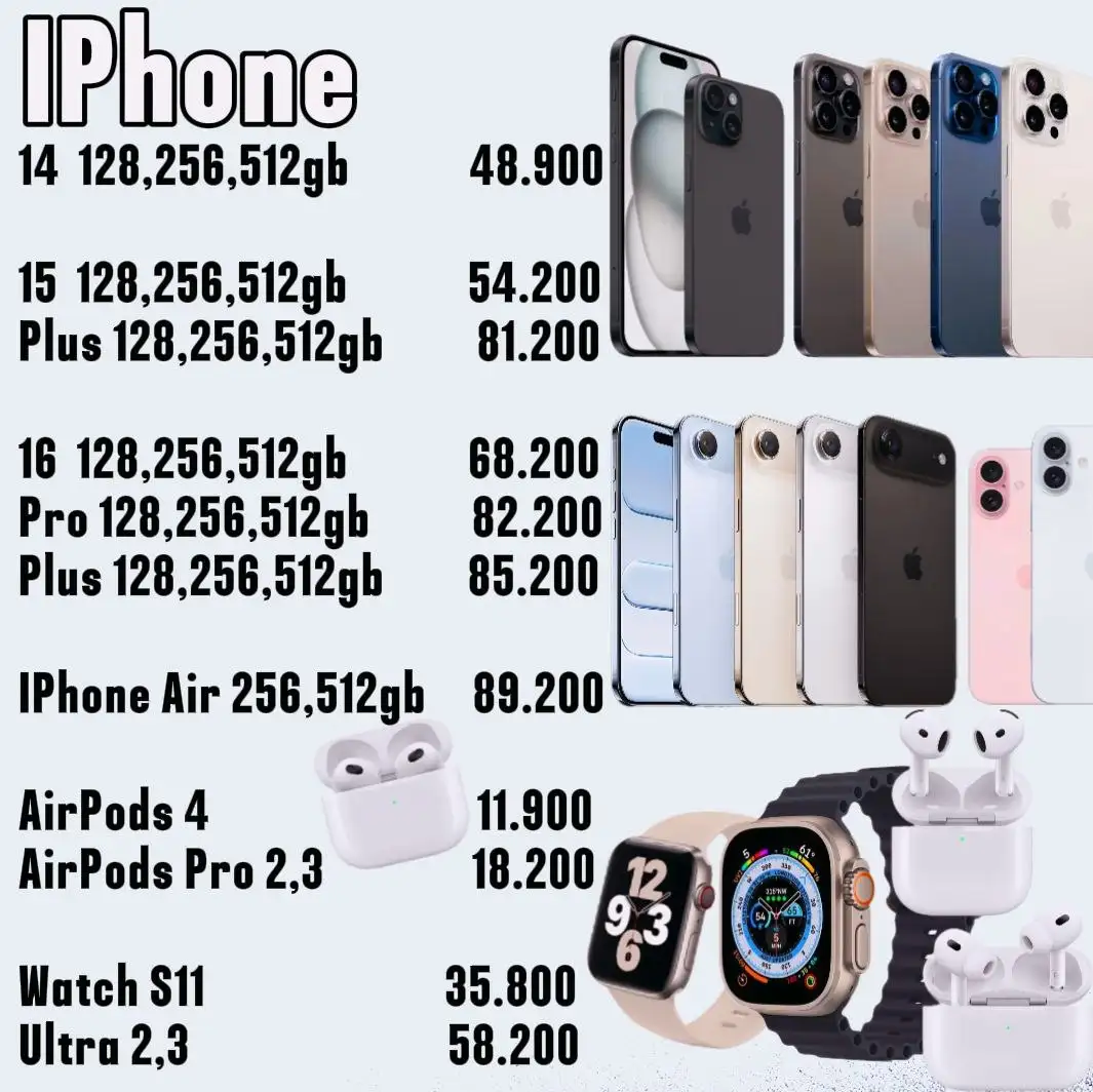 Продажа Apple iPhone 14, 15, 16 и аксессуаров - Телефоны и аксессуары (Электроника) в Санкт-Петербург