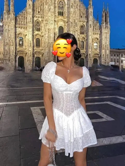 Летнее платье-комбинезон с скрытыми плечами и многослойной юбкой - Платья в Санкт-Петербург