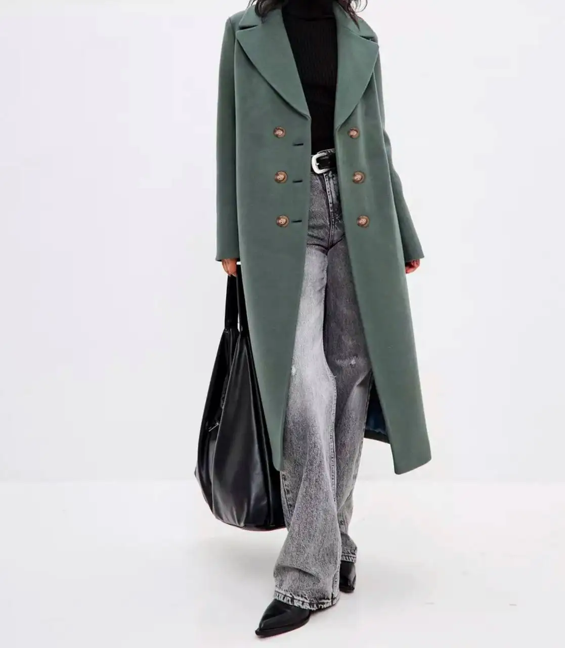 Пальто демисезон оливкового цвета размер S/M - Пальто (Одежда) в Санкт-Петербург