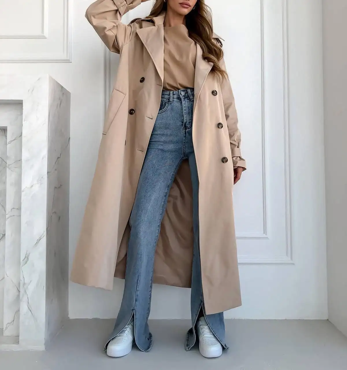 Тренч размер S/M длина 100 см - Верхняя одежда (Одежда) в Санкт-Петербург