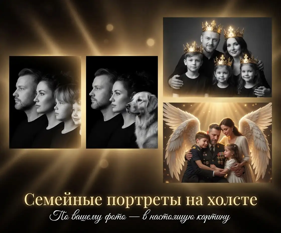 Портреты на холсте из фотографий - Фотоуслуги (Услуги) в Санкт-Петербург