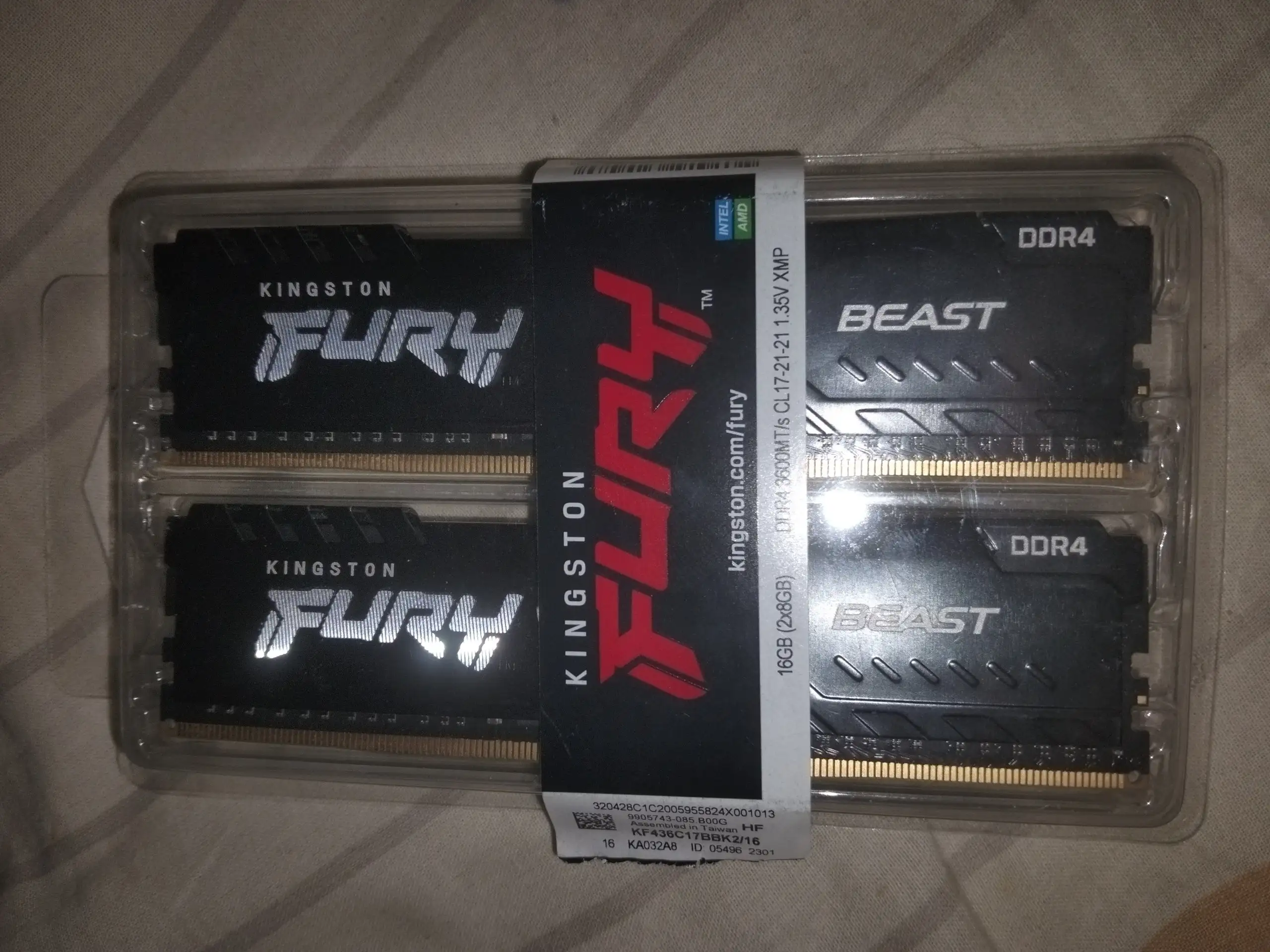 Продам DDR4 Kingston Fury Beast 3600MHz и i5 9400F - Комплектующие (Электроника) в Санкт-Петербург