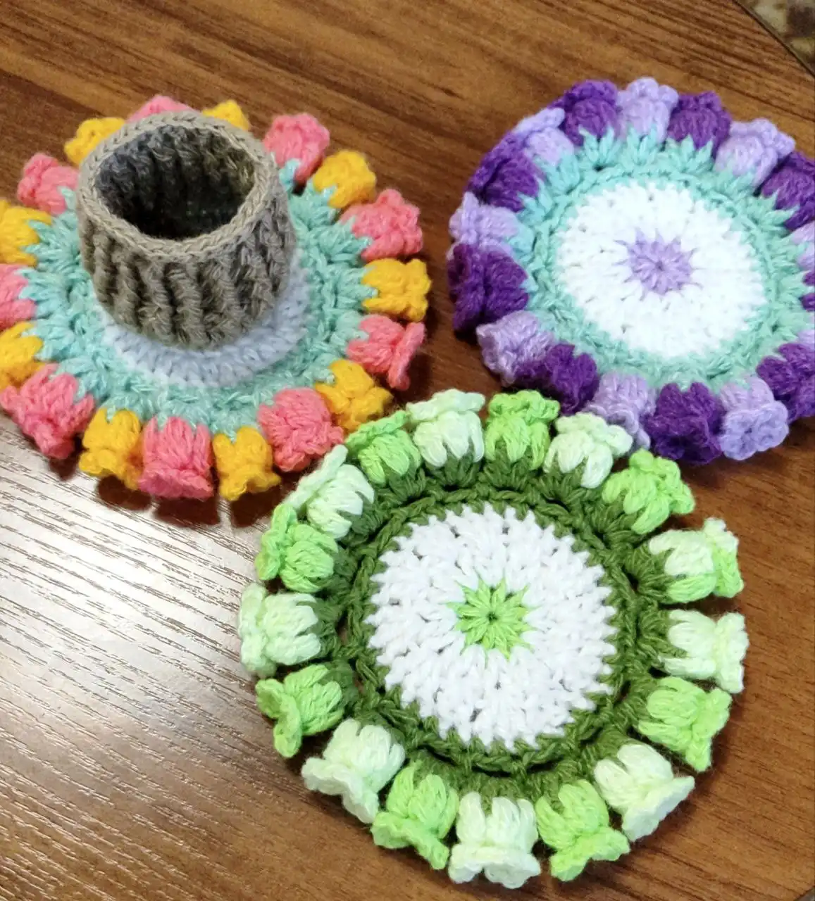 Подставка под бокал "Лукошко цветов" - Посуда и кухонные принадлежности (Барахолка) в Уфа