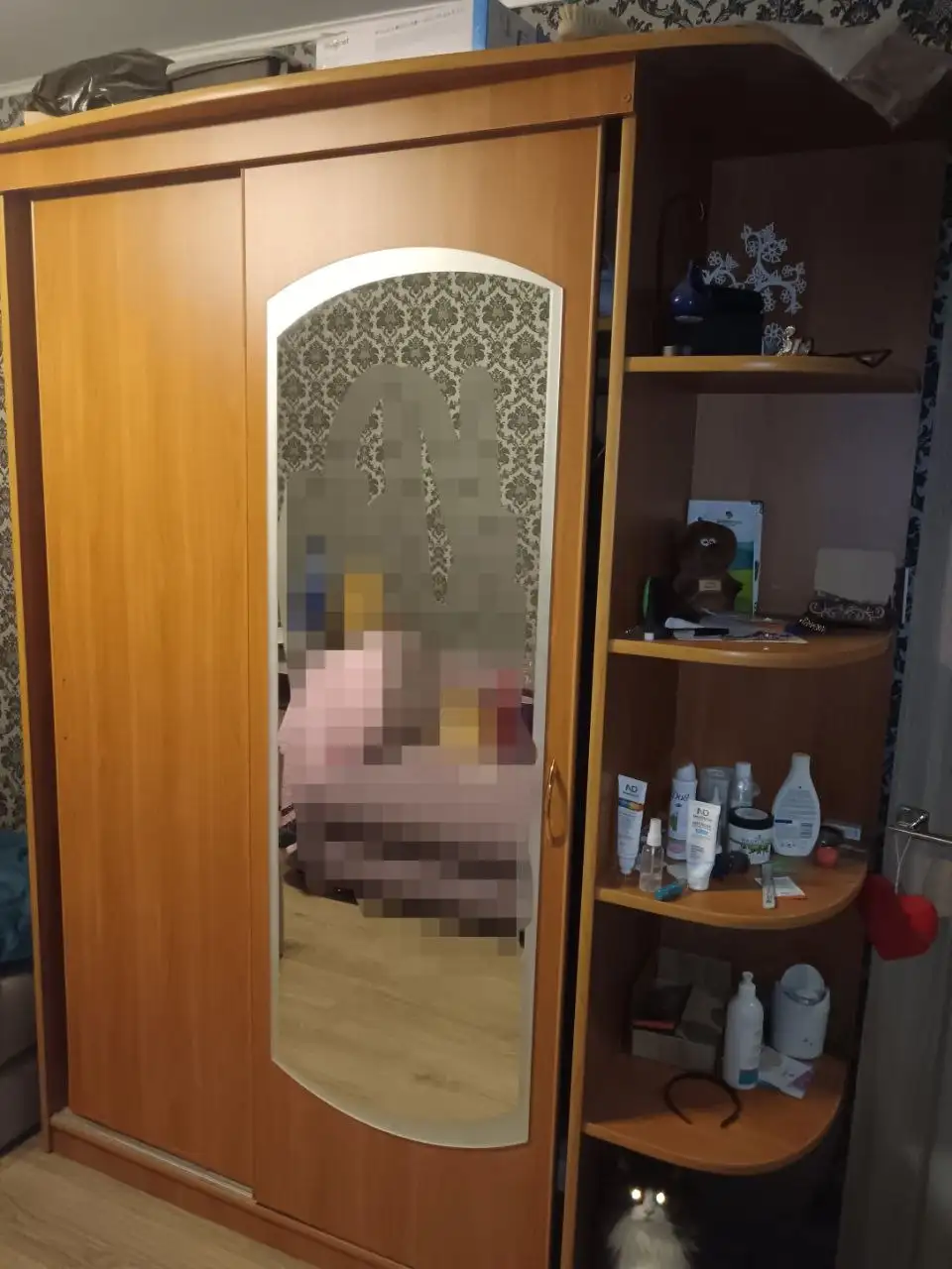 Шкаф-купе двухдверный с открытыми полками - Мебель (Барахолка) в Уфа