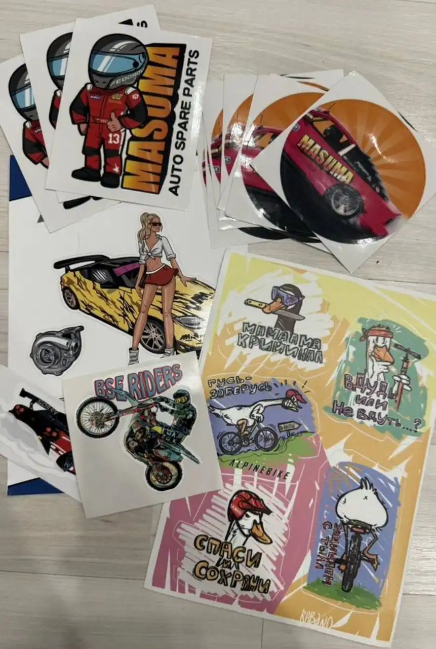 Наклейки с авто/мото/велогонок