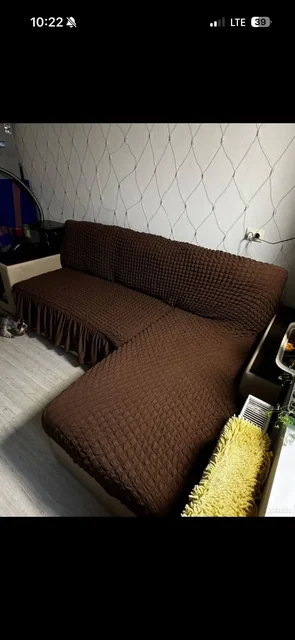 Продам угловой диван с чехлом и подушками - Постельные принадлежности в Балашиха