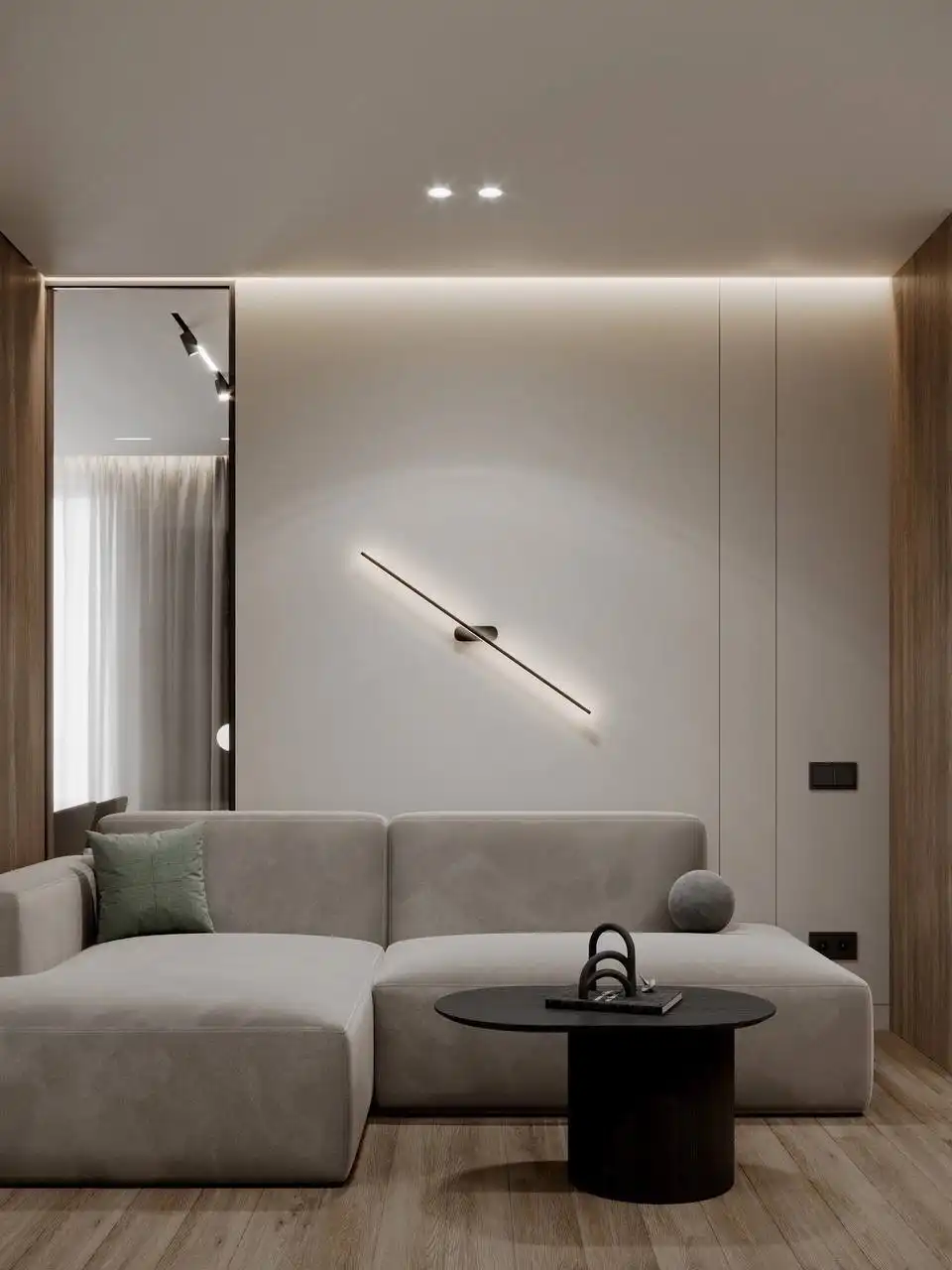 Современные натяжные потолки с освещением