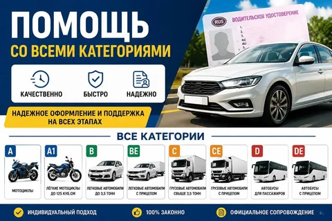 Оформление водительских удостоверений всех категорий - частное объявление в Магнитогорск