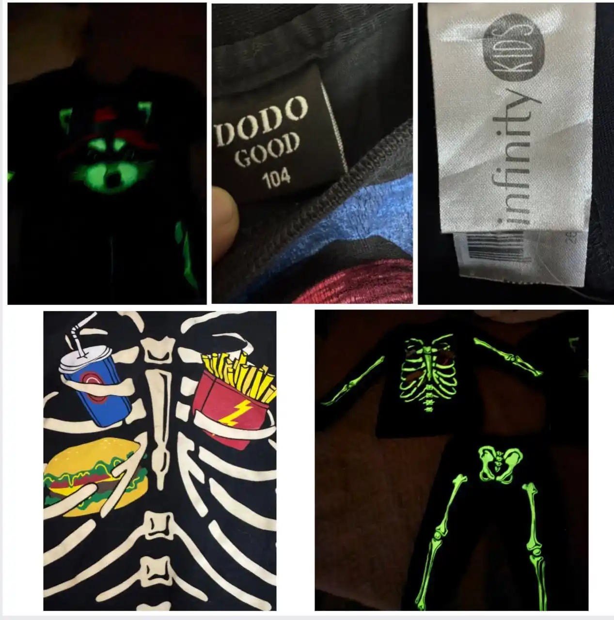 Светящаяся пижама и футболка