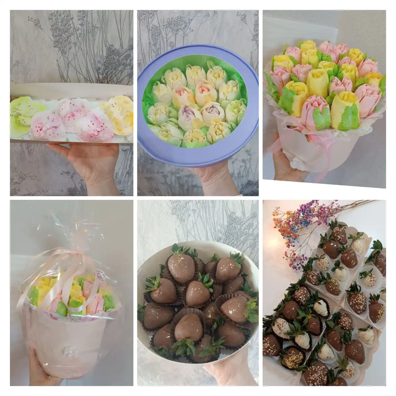 Зефирные наборы и конфеты птичье молоко