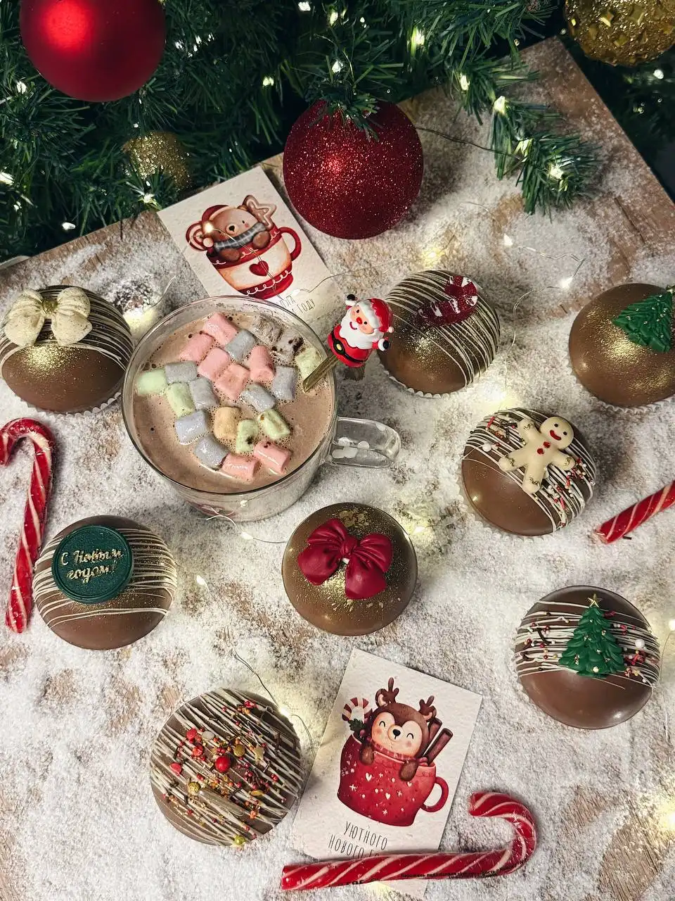 Шоколадная бомбочка - новогодний подарок с маршмеллоу