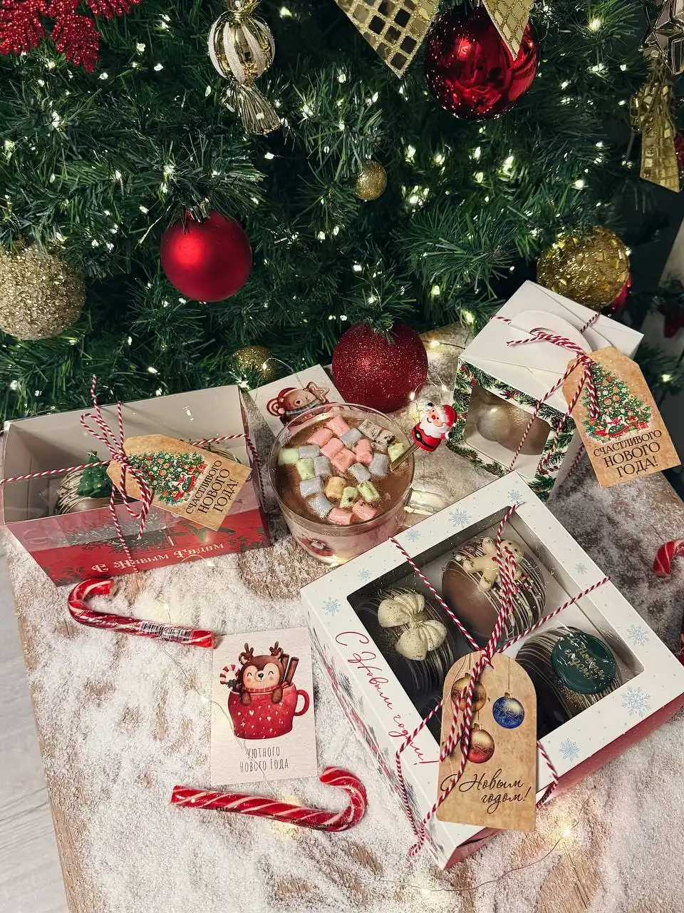 Шоколадная бомбочка с маршмеллоу - новогодний подарок