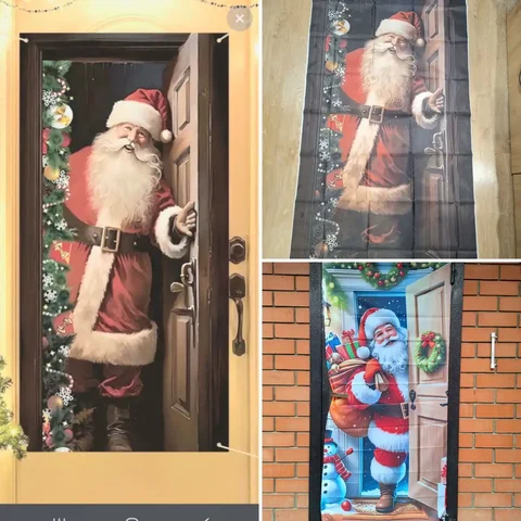 Новогодний баннер 'Санта открывает дверь' - частное объявление в Краснодар