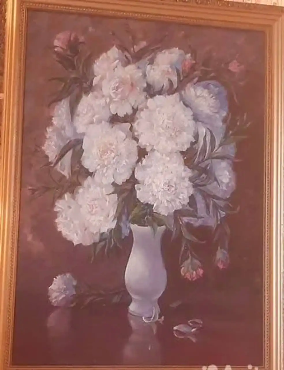 Картина 'Белые пионы' маслом 110х80 см - Картины (Хобби и отдых) в Краснодар