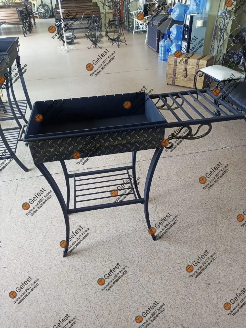 Мангал с ванной 60×40 см - Для дома и дачи в Краснодар