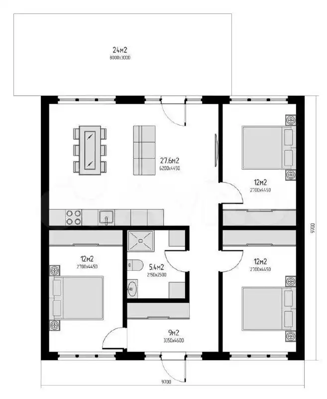 Недвижимость в поселке Новый 94м2 с участком - Квартиры (Недвижимость) в Краснодар