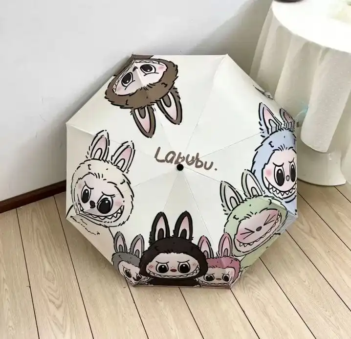 Зонт Labubu складной автоматический, 8 спиц - Аксессуары (Барахолка) в Краснодар