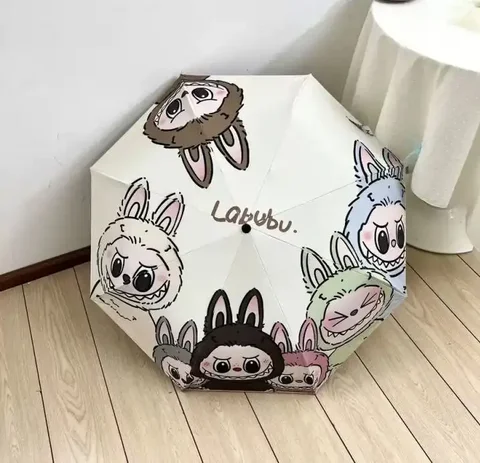 Зонт Labubu складной автоматический, 8 спиц - Аксессуары в Краснодар