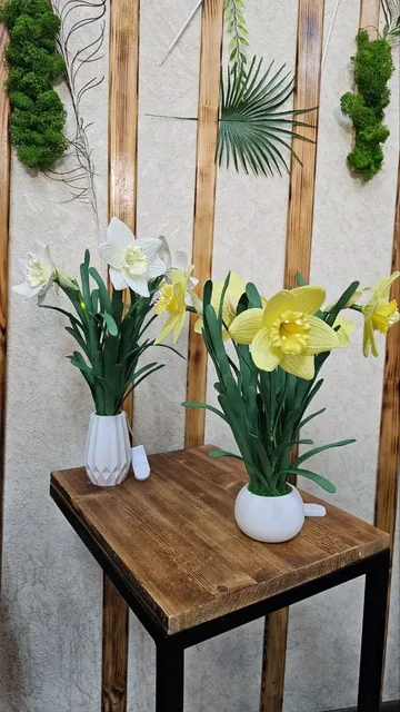 Эксклюзивный светильник в форме нарциссов ручной работы - частное объявление в Краснодар