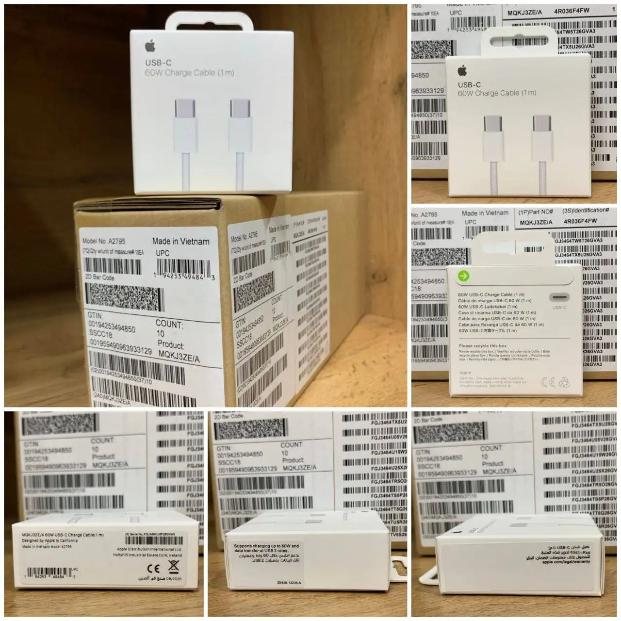 Кабель Apple USB-C 60W оригинал 1м - Аксессуары для Apple (Электроника) в Краснодар