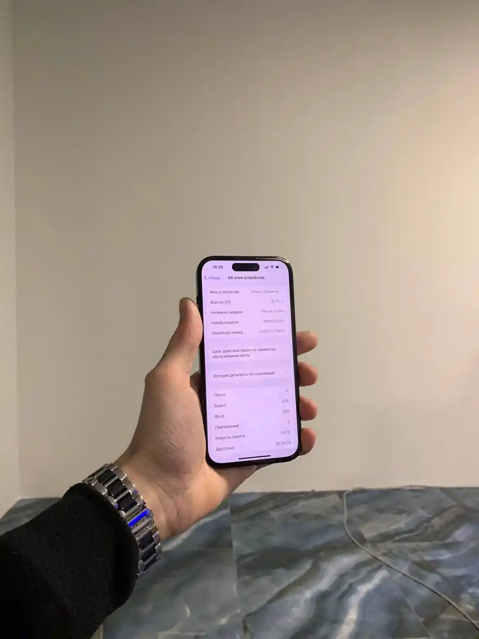 iPhone 14 Pro 128гб с замененным дисплеем и аккумулятором