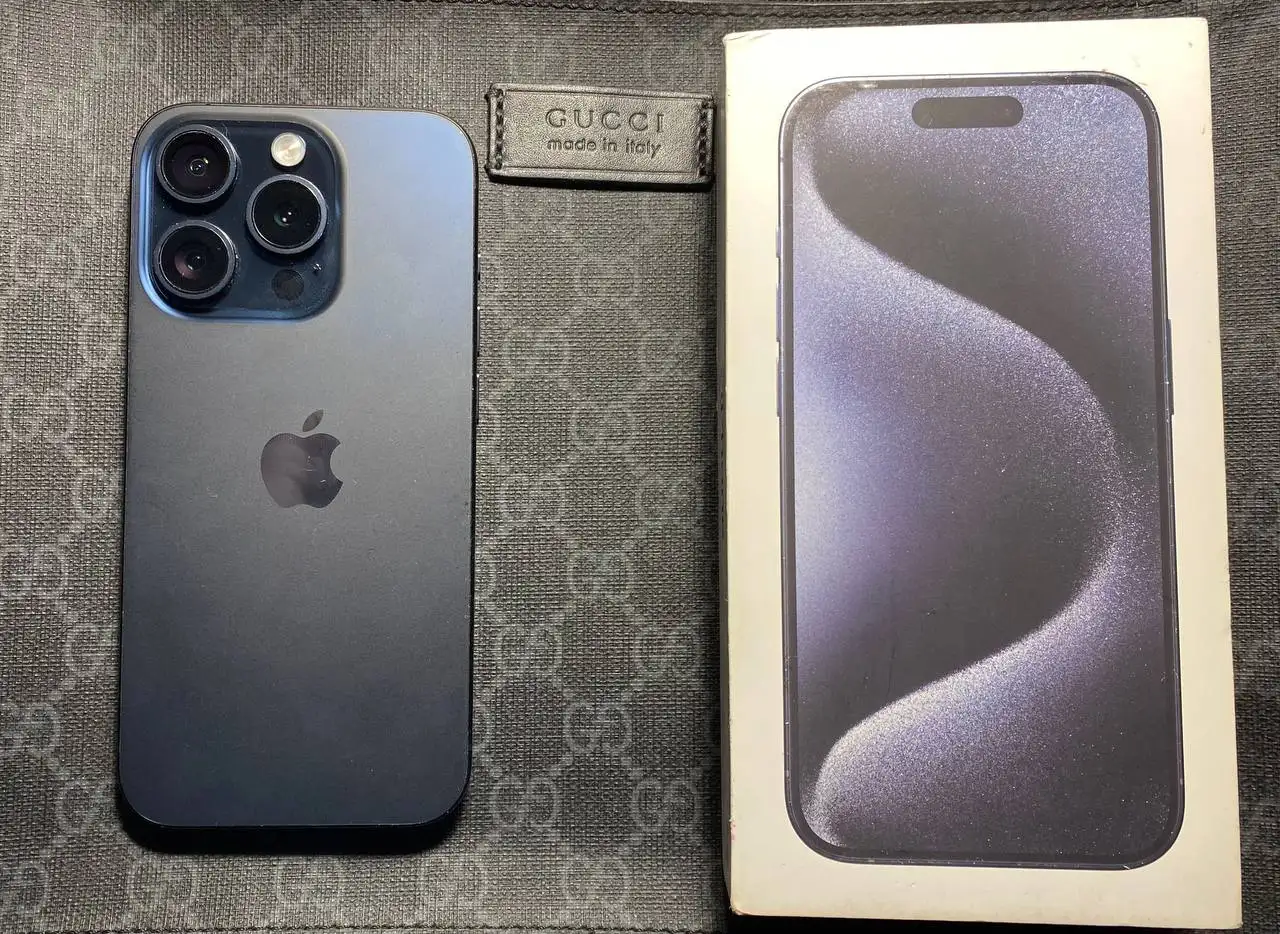 iPhone 15 Pro Blue Titanium 128GB с заменённым дисплеем - Смартфоны (Электроника) в Чебоксары