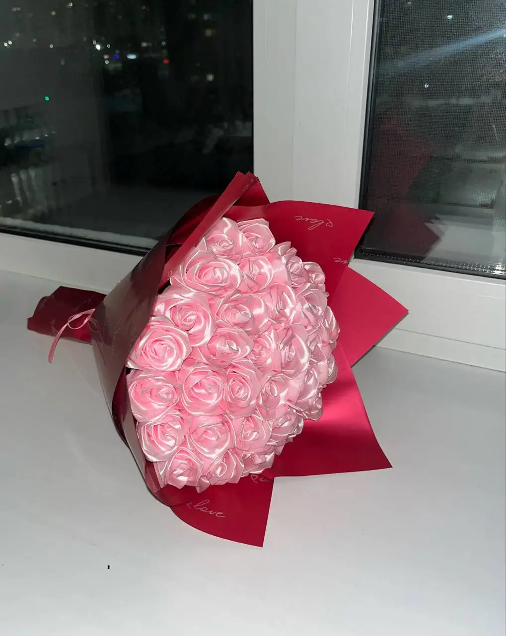 Букет из 31 атласной розочки - Цветы (Барахолка) в Чебоксары