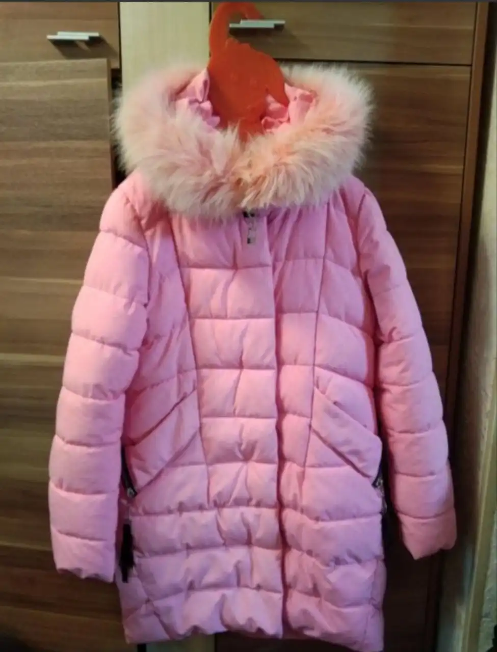 Зимний пуховик для девочки размер 158