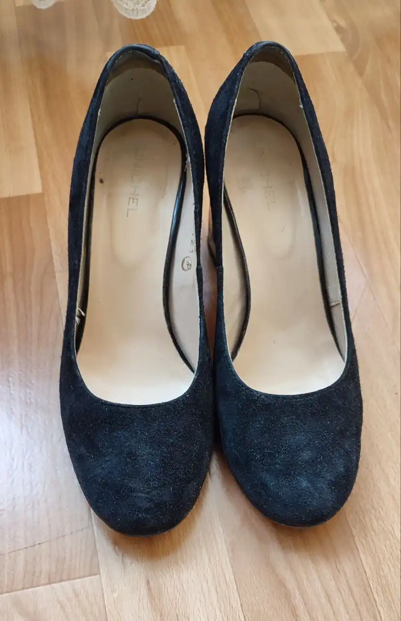 Женские туфли замшевые черные размер 38