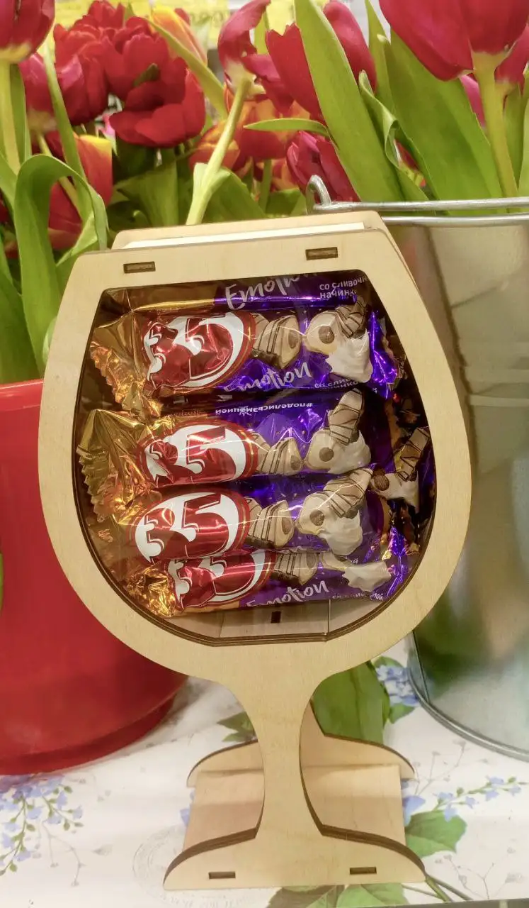 Оригинальный подарок - коробочка в виде фужера на 8 марта - Ручная работа (Хобби и отдых) в ОРСК