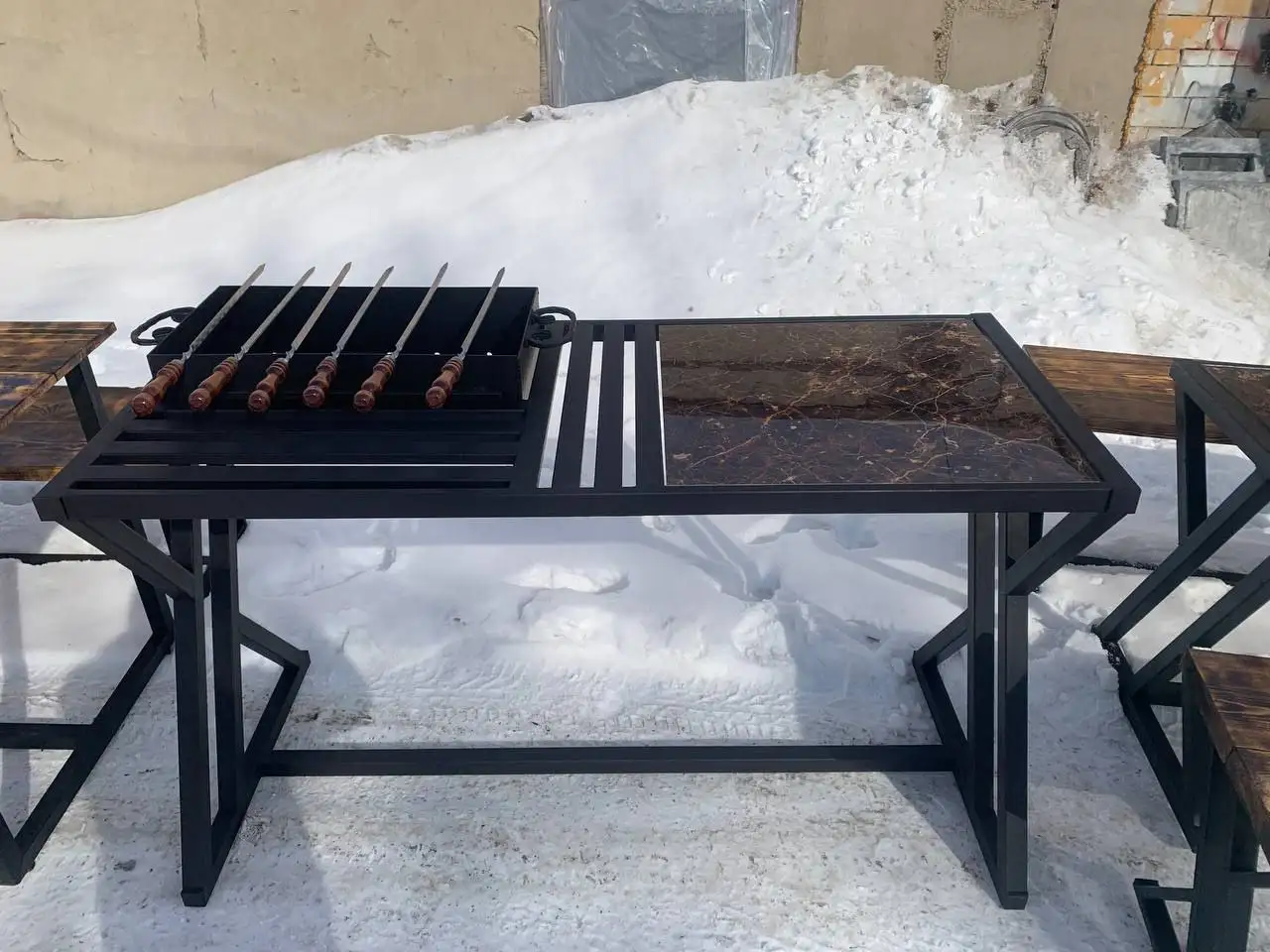 Мангал в стиле лофт с мебелью - Барахолка в Орск