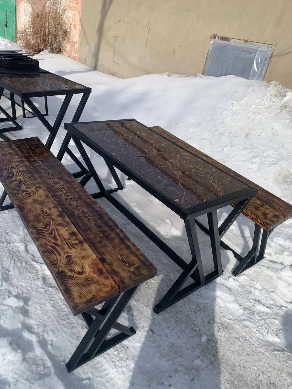 Мангал в стиле лофт с мебелью - Барахолка в Орск