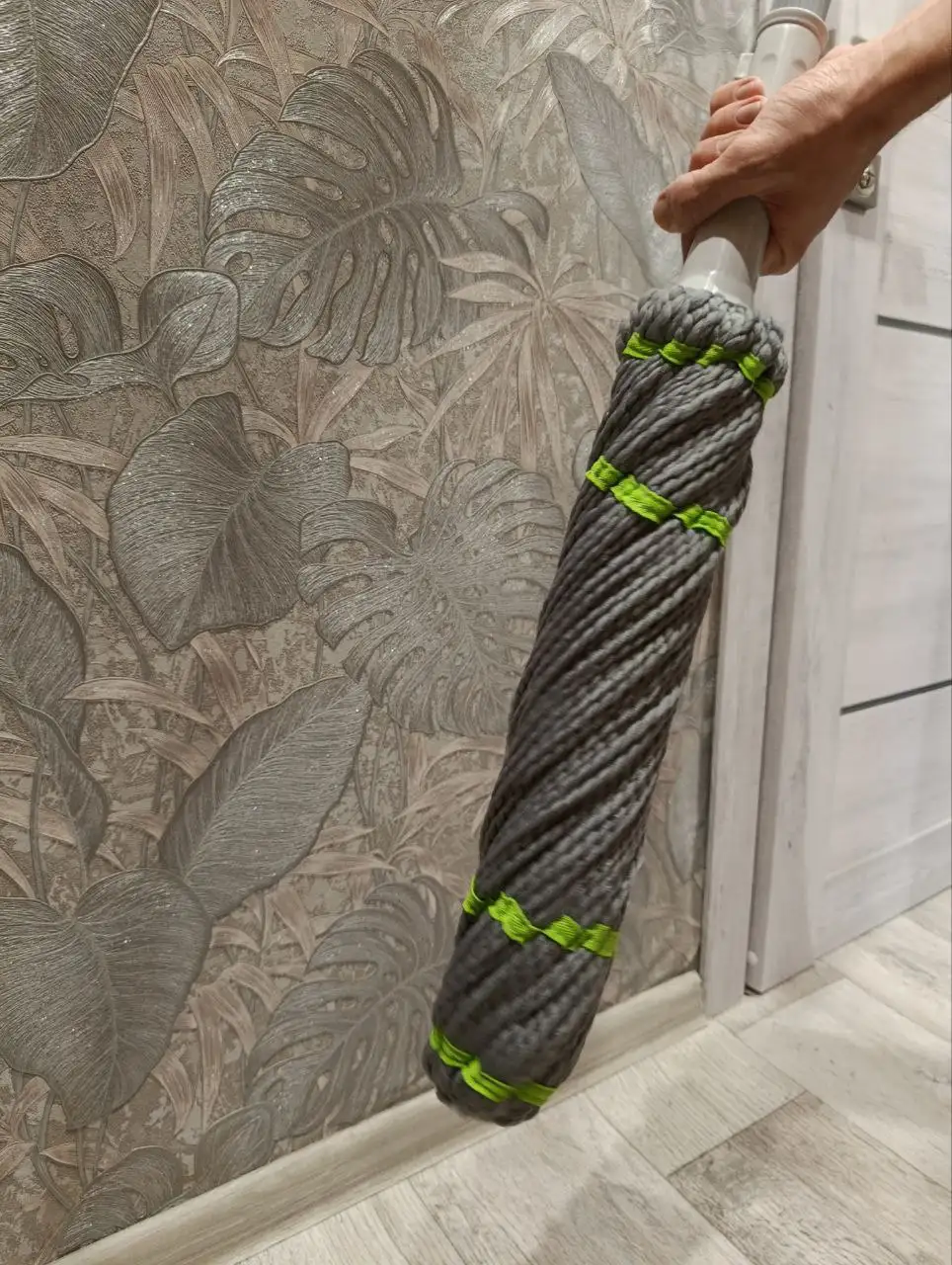 Швабра с отжимом верёвочная, микрофибра без ведра - Бытовая техника и уборка (Для дома и дачи) в Орск