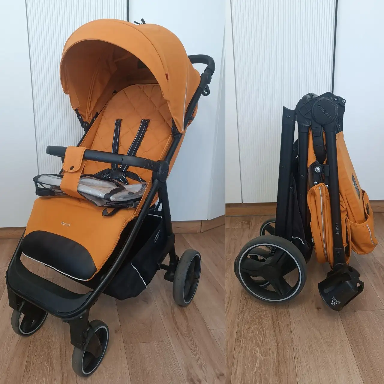 Прогулочная коляска всесезонная Carrello Bravo оранжевого цвета - Коляски (Товары для детей) в Орск