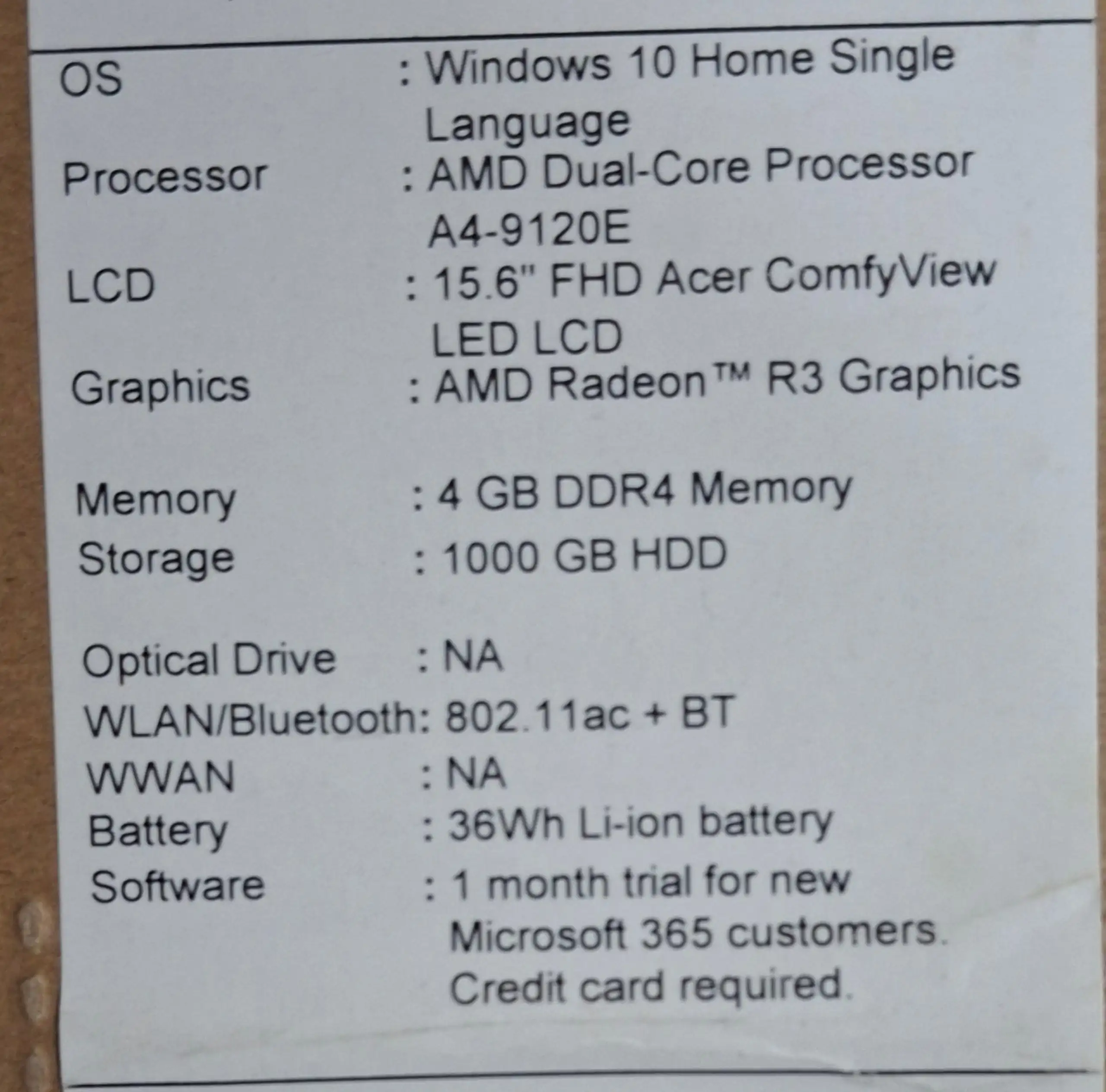 Продам ноутбук Acer Aspire 3 - Ноутбуки (Электроника) в Неизвестно