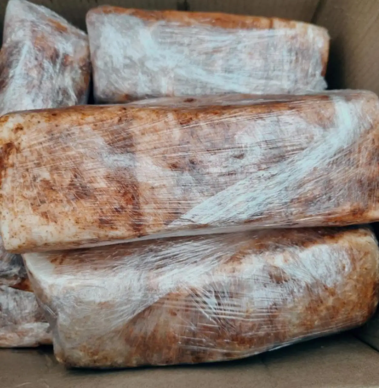 Деревенское солёное сало с чесноком и специями - Продукты в Орск