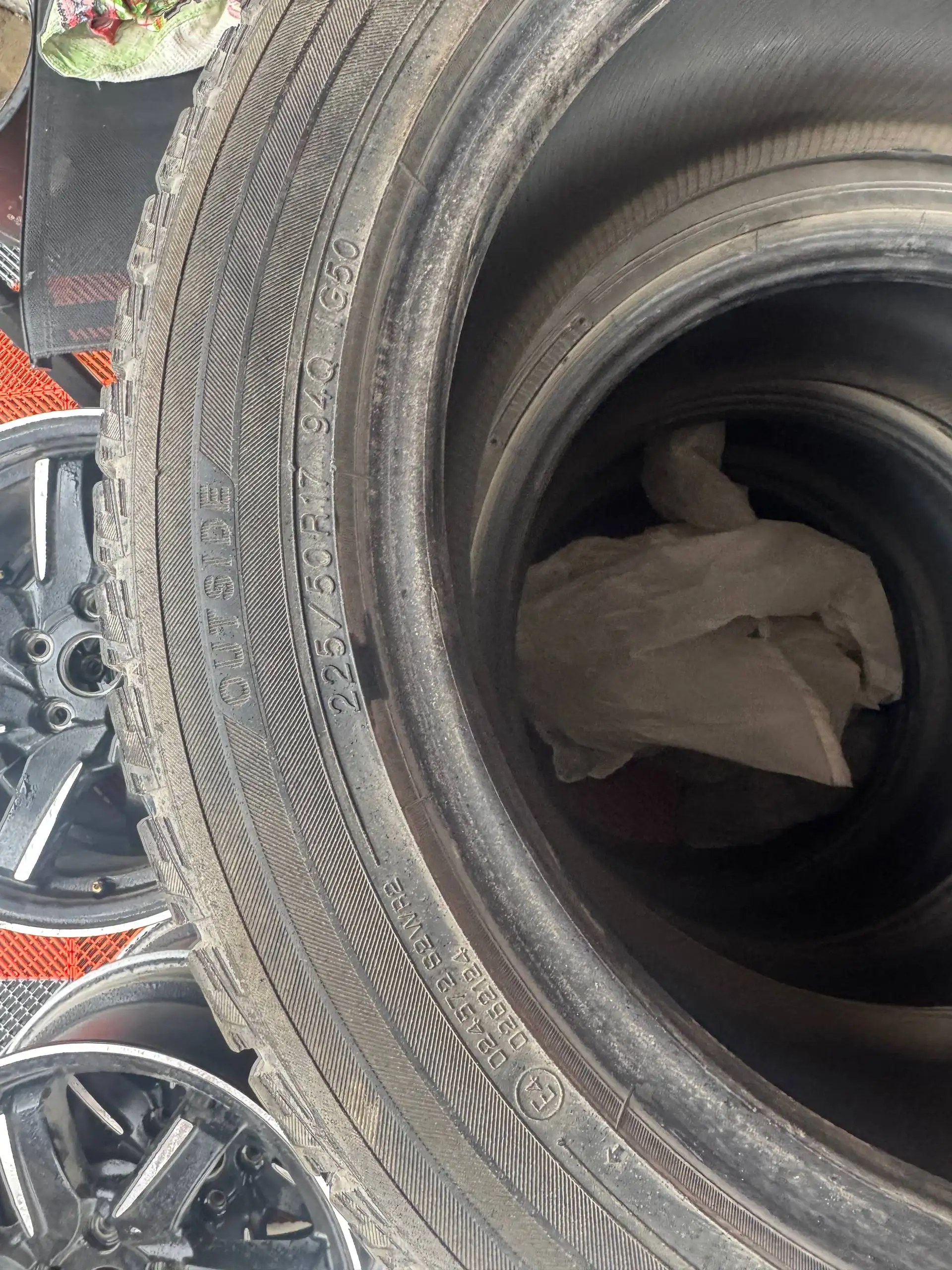 Диски Enkei R17 и шины Yokohama 225/50 R17 - Шины и диски (Авто) в Иркутск
